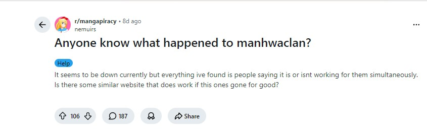 Community Discussions Around ManhwaClan Access Problems